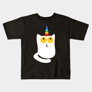 White Kittycorn Kids T-Shirt